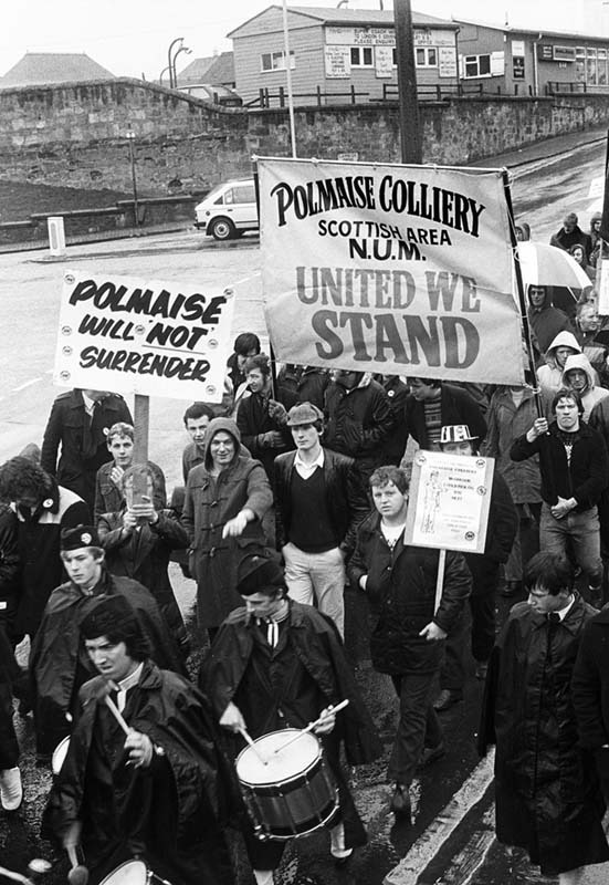 Striking miners, Dunfermline, 1984
