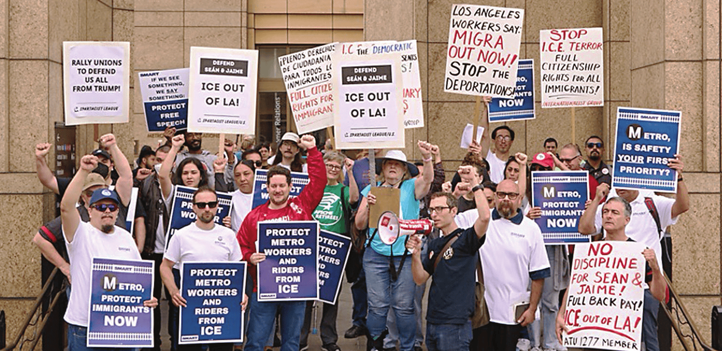 United-front protest initiated by the Committee for One Fighting Transit Union