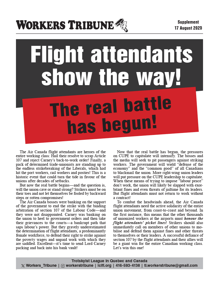 Workers Tribune supplement  |  17 August 2025