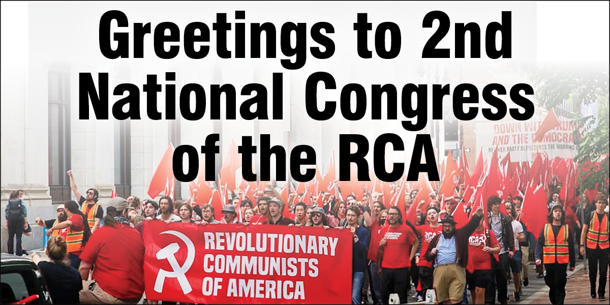 Greetings to 2nd National Congress of the RCA