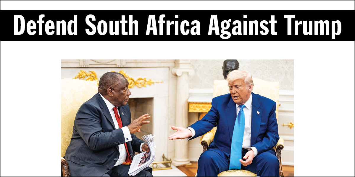 Defend South Africa Against Trump