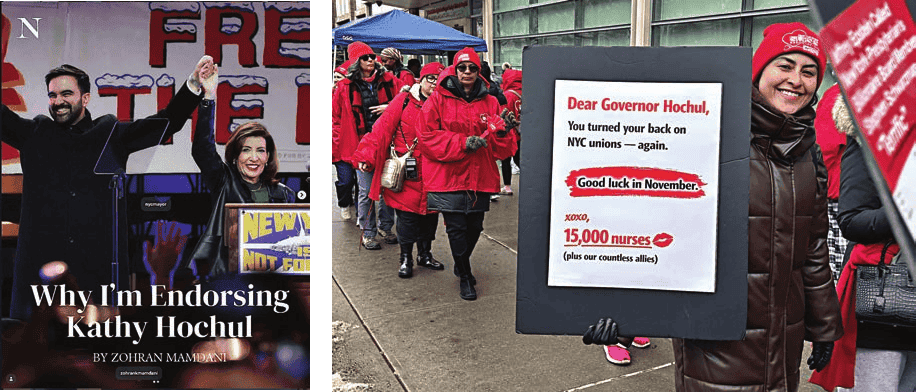 Mamdani endorses Hochul, Nurses oppose her
