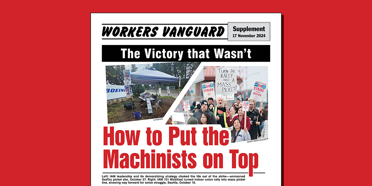 Workers Vanguard supplement  |  17 November 2024