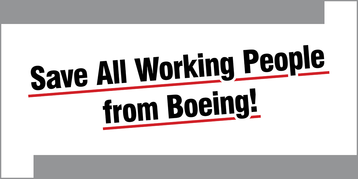 Save All Working People from Boeing!