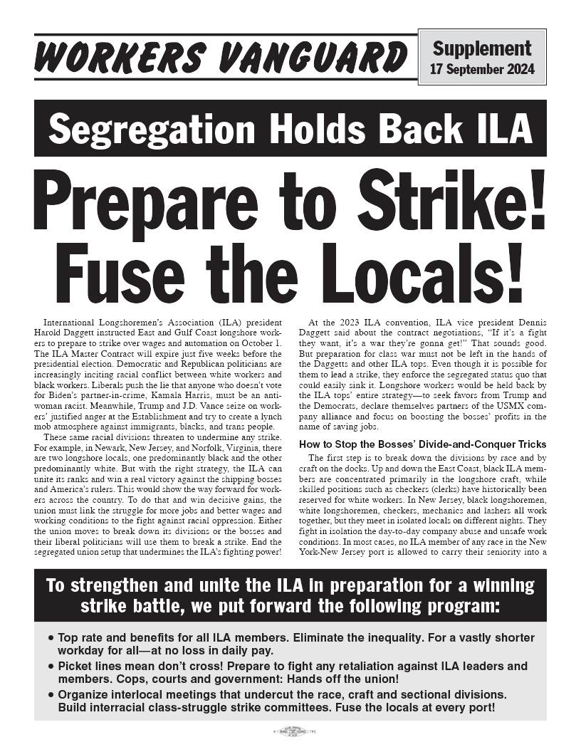 Workers Vanguard supplement  |  17 September 2024