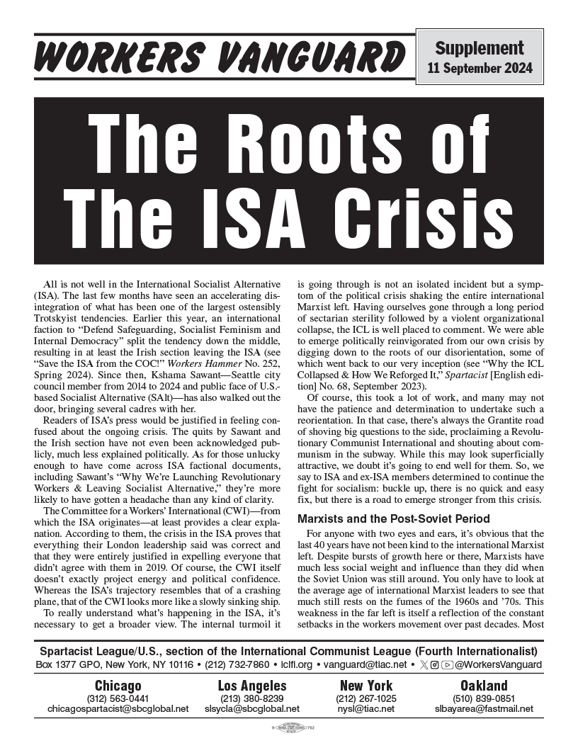 The Roots of The ISA Crisis  |  11 Eylül 2024