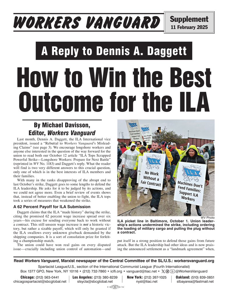 Workers Vanguard supplement  |  11 February 2025