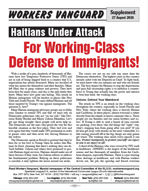 Workers Vanguard supplement  |  27 August 2026