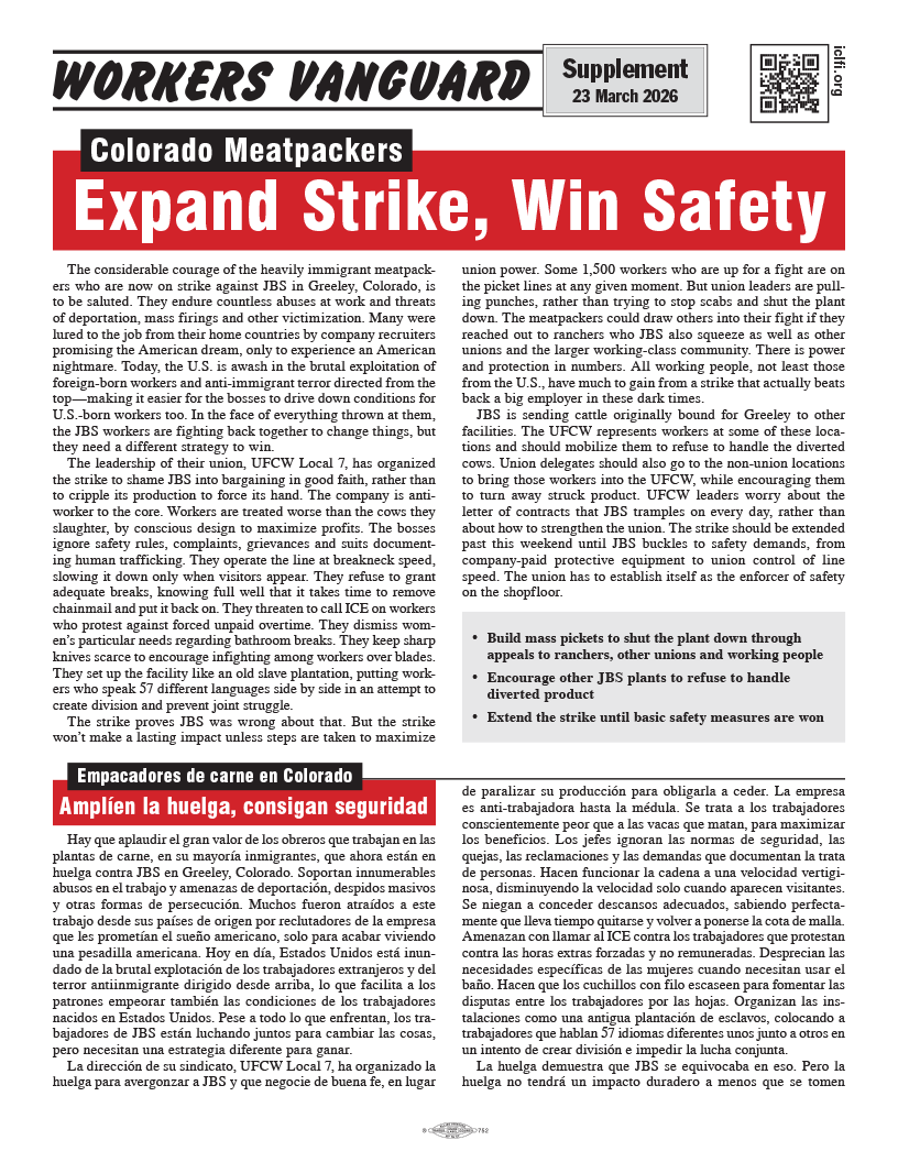 Colorado Meatpackers: Expand Strike, Win Safety