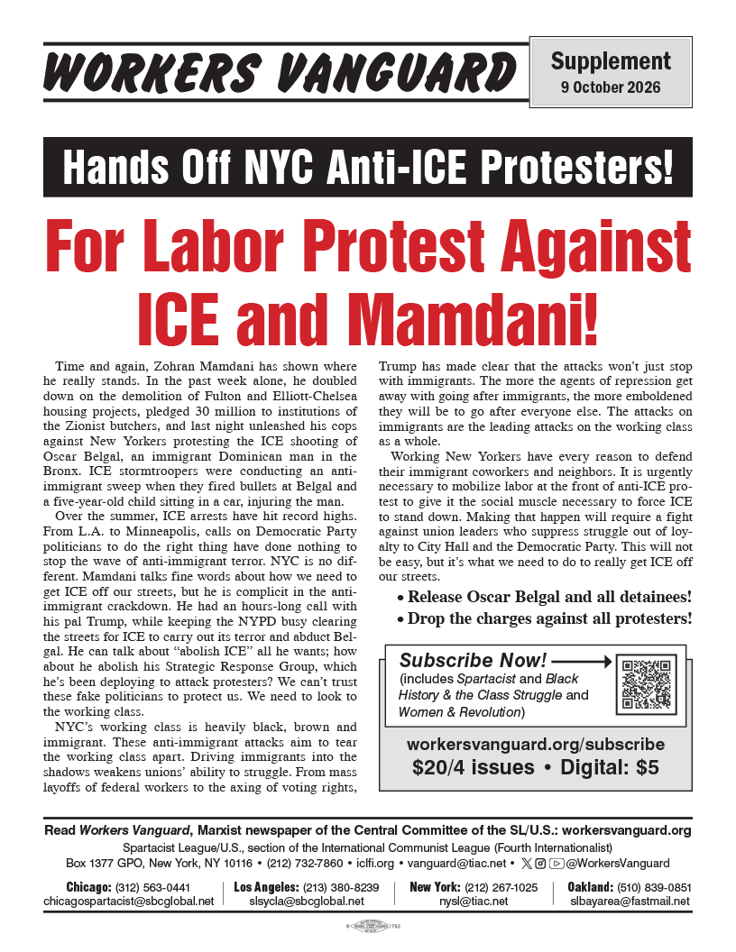 Workers Vanguard supplement  |  9 October 2026