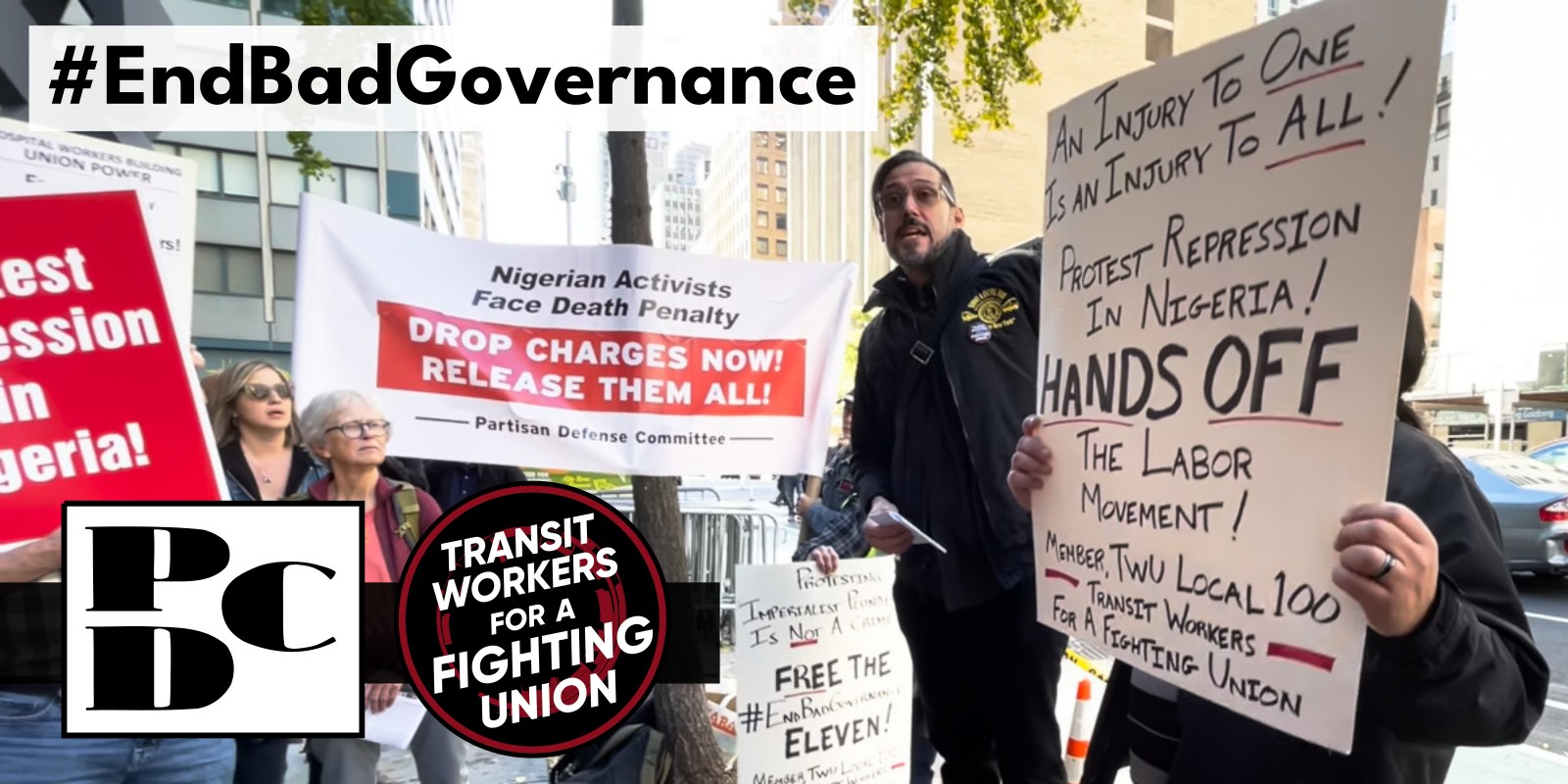 TWFU protests brutal repression of workers and activists in Nigeria
