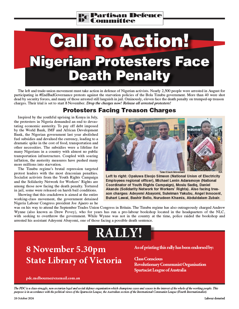 Call to Action! | Nigerian Protesters Face Death Penalty