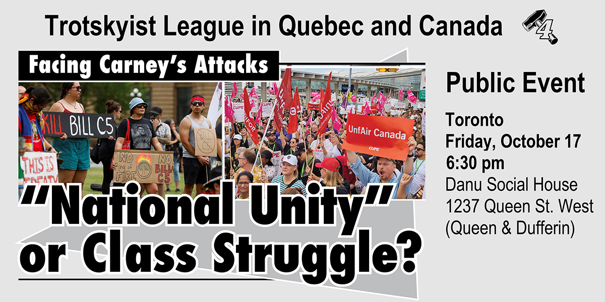 Facing Carney's Attacks | "National Unity" or Class Struggle?