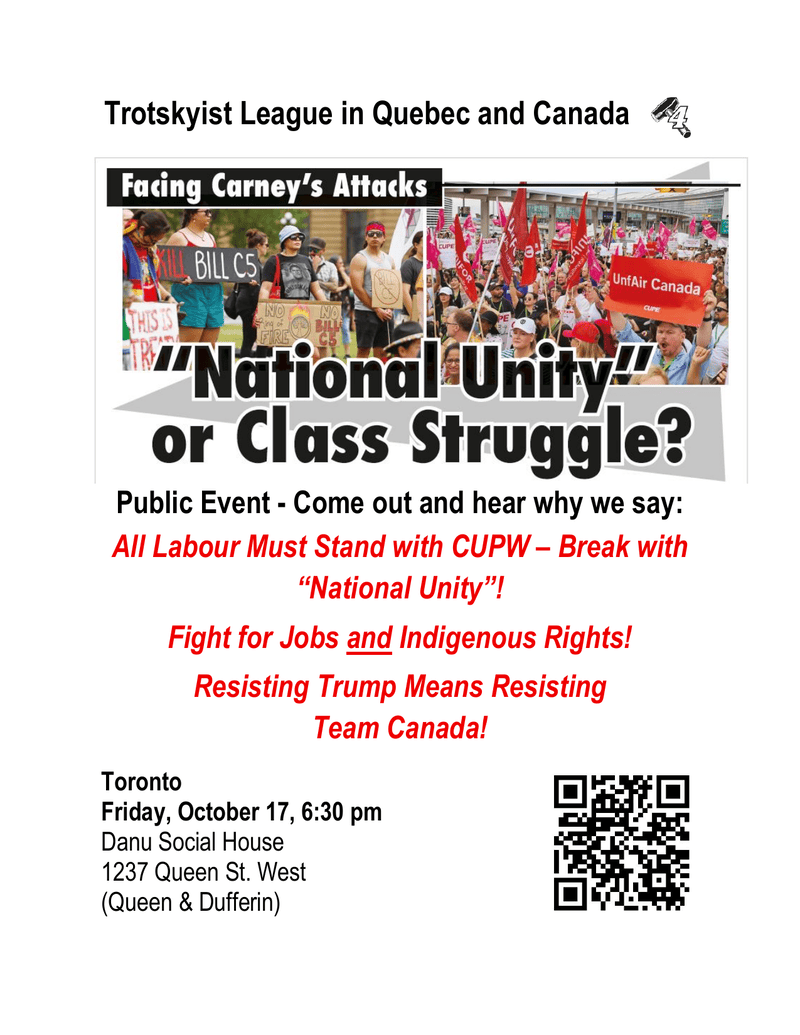 Facing Carney's Attacks | "National Unity" or Class Struggle?