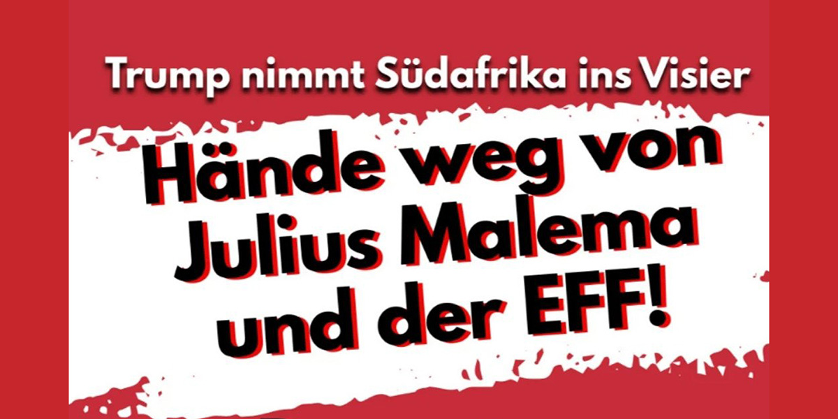 KfsV | Hände weg von Julius Malema und der EFF!