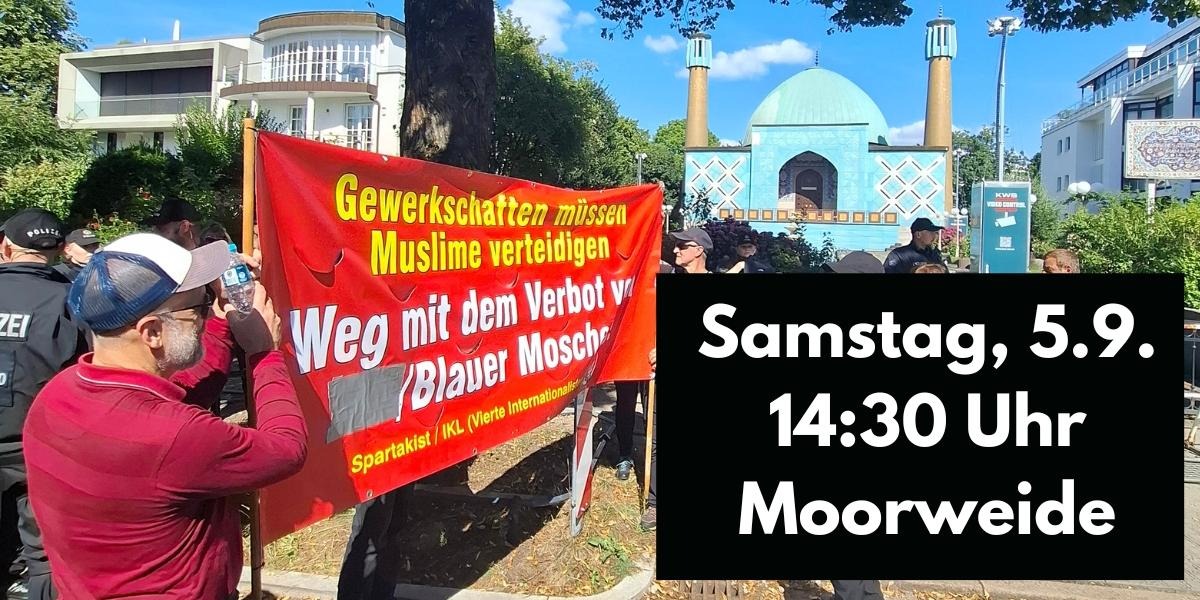 Protestdemo gegen das Verbot der Blauen Moschee