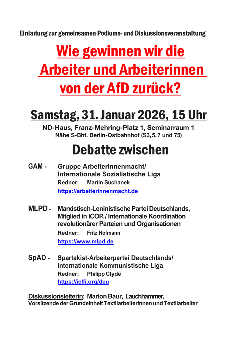 Wie gewinnen wir die Arbeiter und Arbeiterinnen von der AfD zurück?