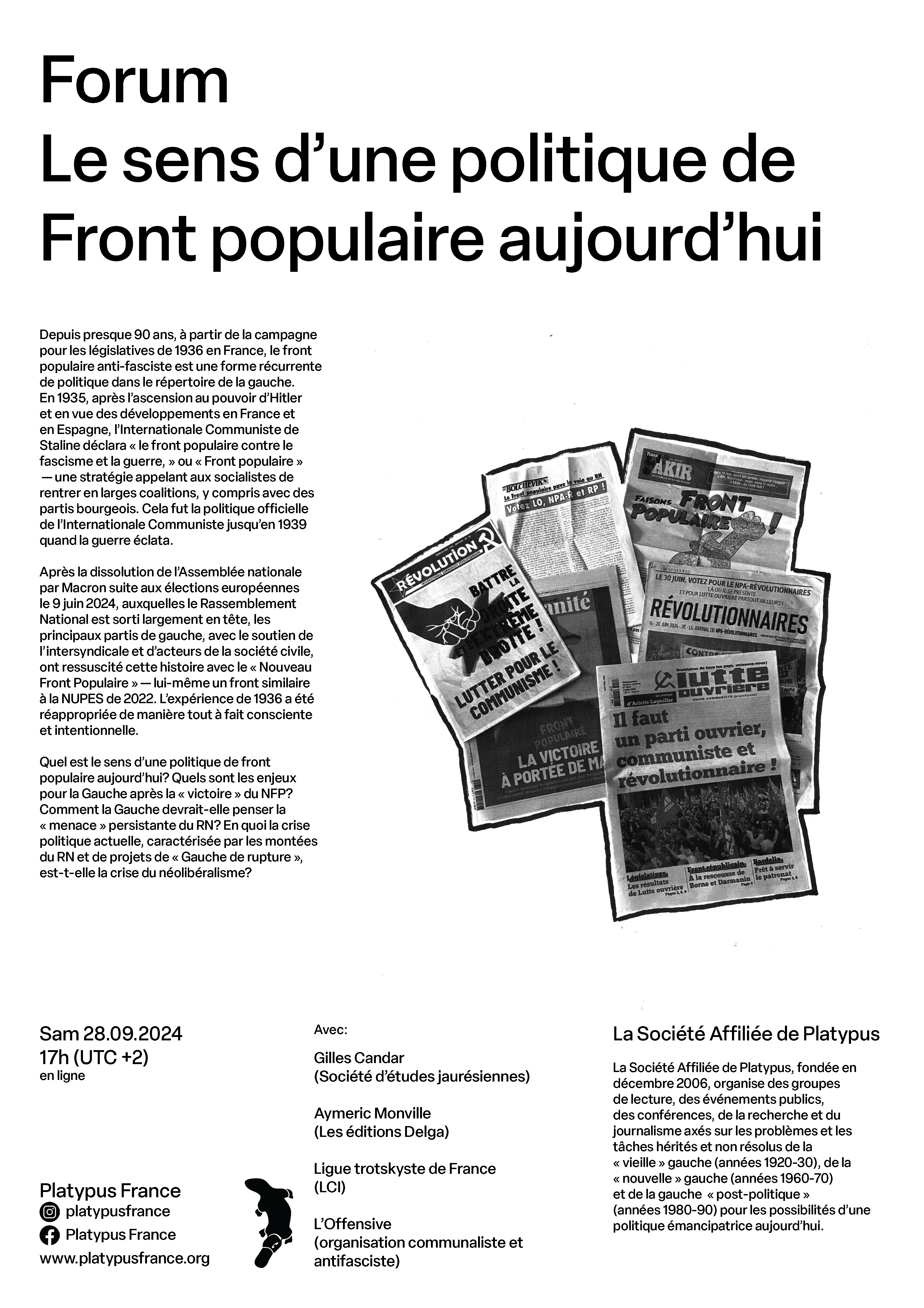 Le sens d’une politique de Front populaire aujourd’hui