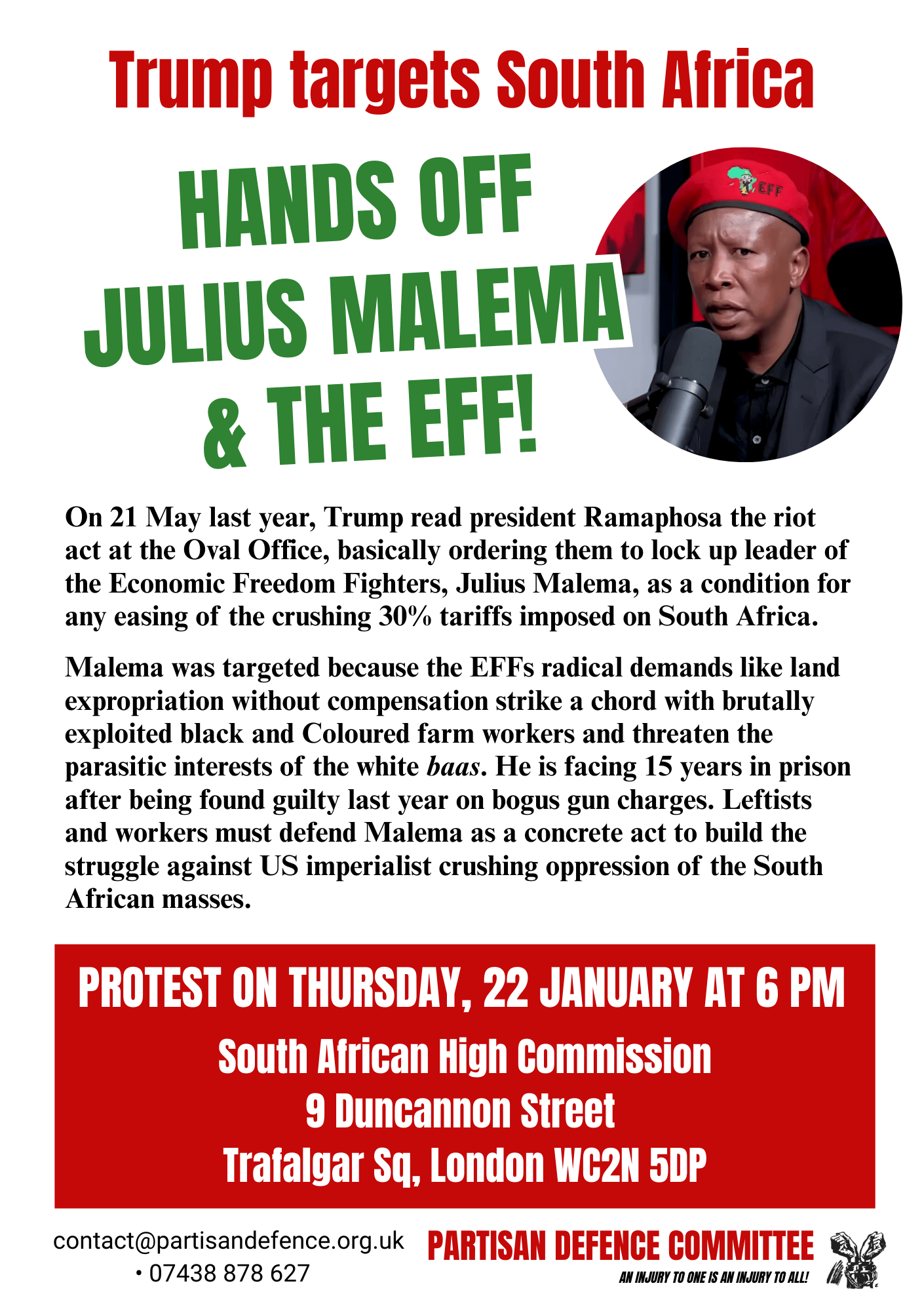 Hands off Julius Malema & the EFF!