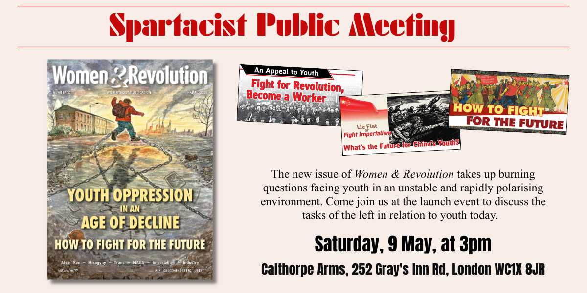 New issue of Women & Revolution: Youth Oppression in an age of decline