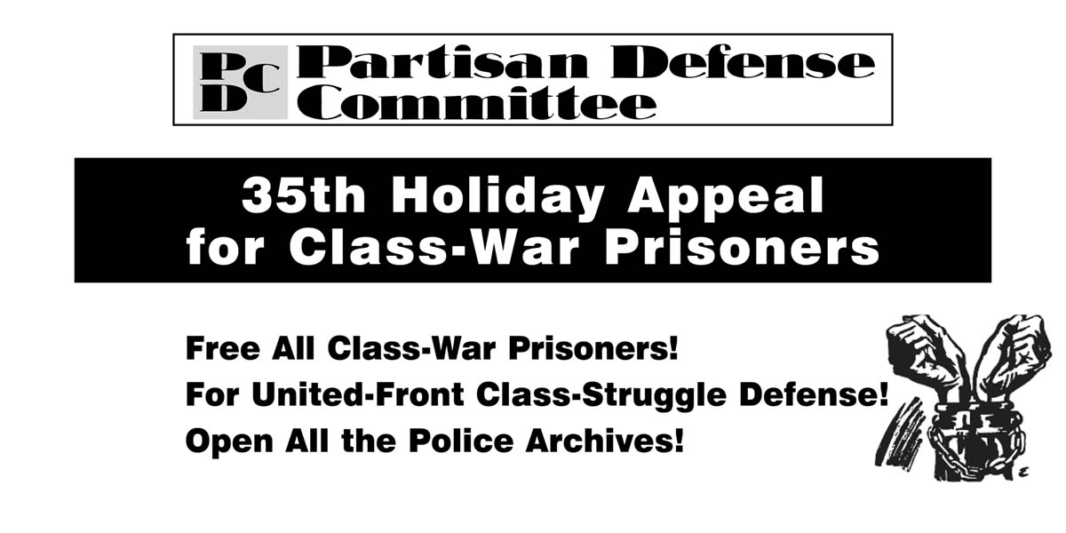 35th Holiday Appeal for Class-War Prisoners