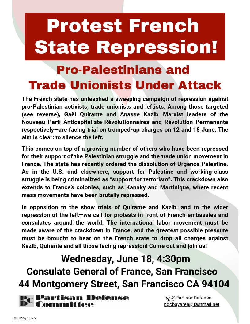 Protest French State Repression!
