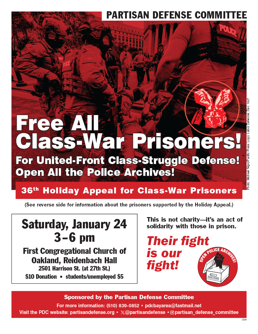 36th Holiday Appeal for Class-War Prisoners