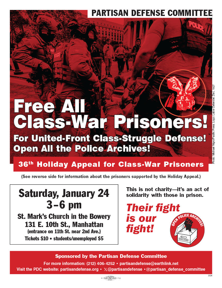 36th Holiday Appeal for Class-War Prisoners