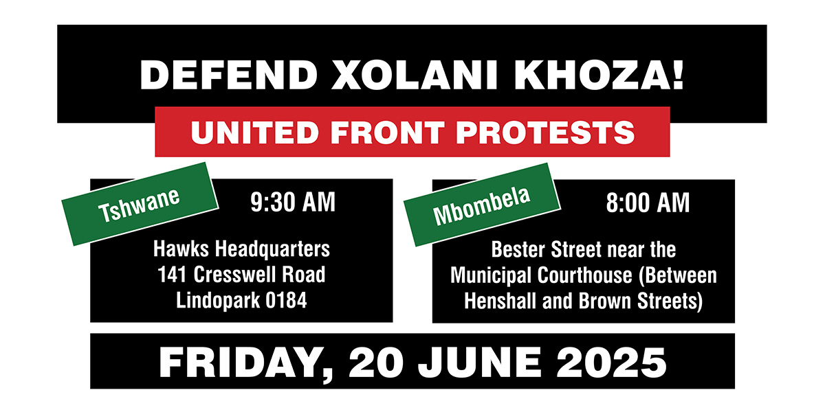 DEFEND XOLANI KHOZA!