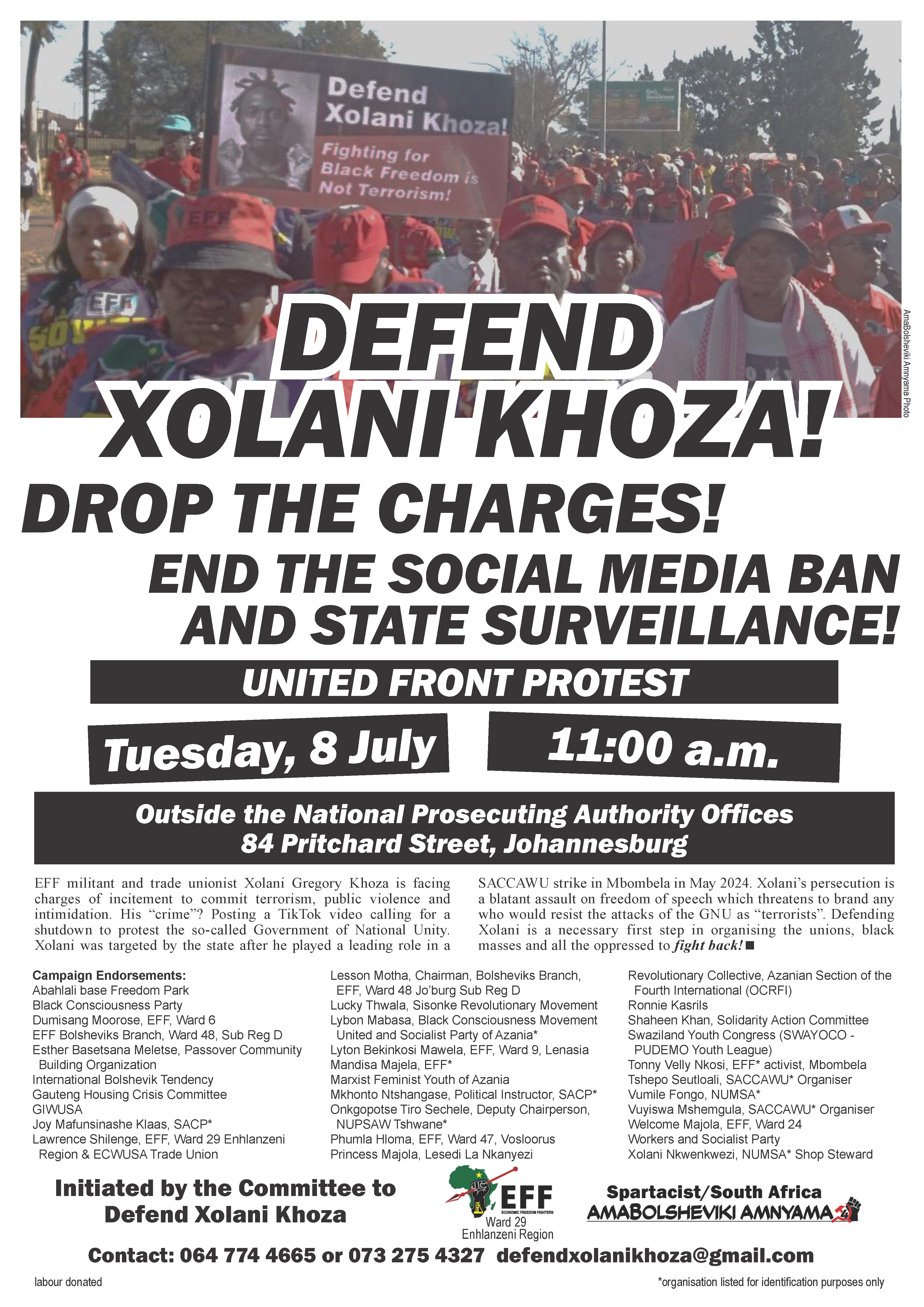 DEFEND XOLANI KHOZA!