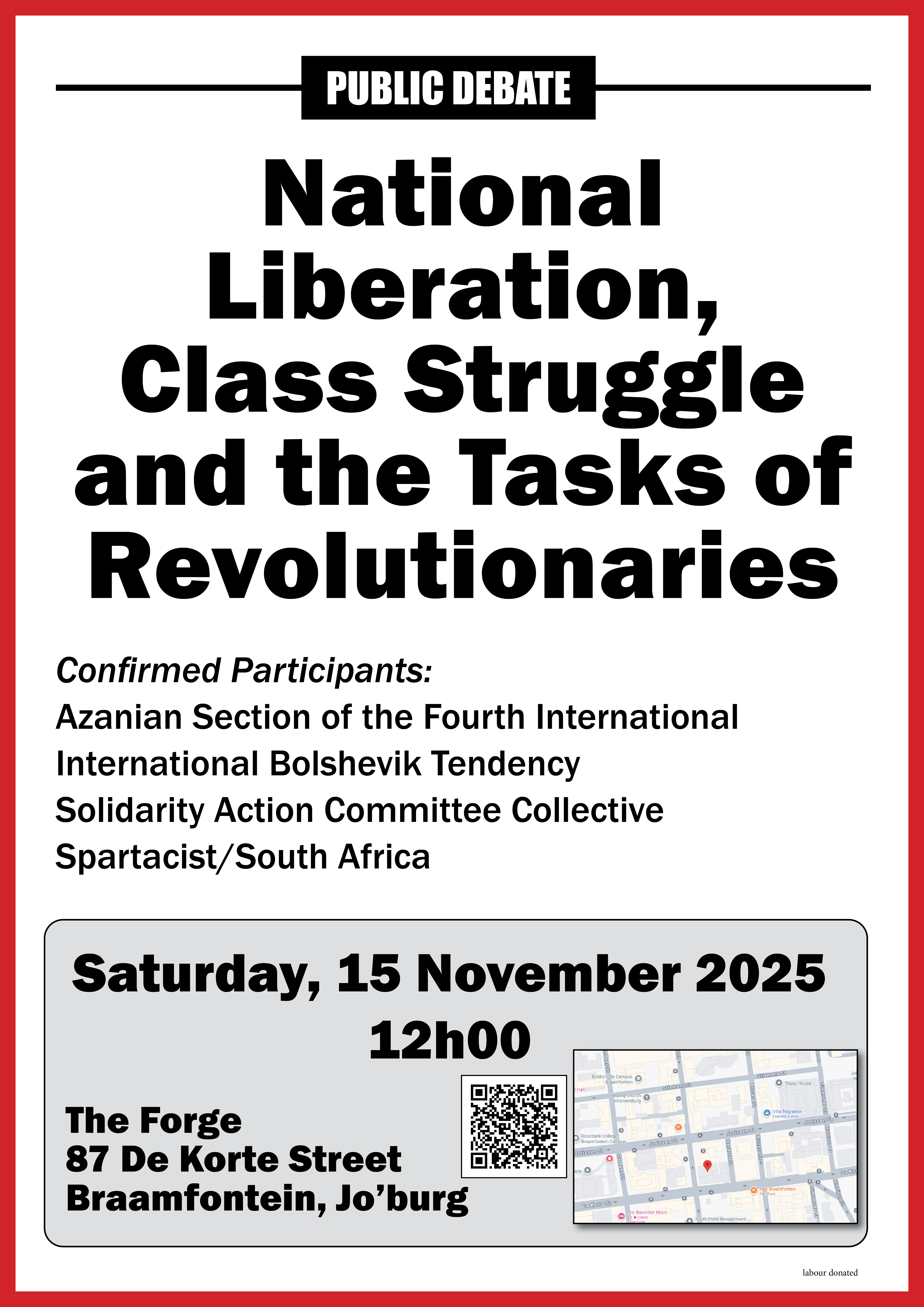 National Liberation, Class Struggle and the Tasks of Revolutionaries